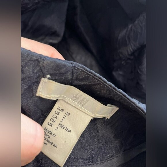 H&M Navy Textured Dress size 2 - Picture 5 of 6